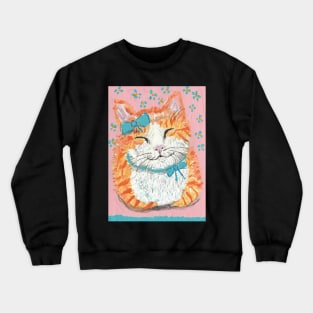 cute  cat acrylic painting Crewneck Sweatshirt